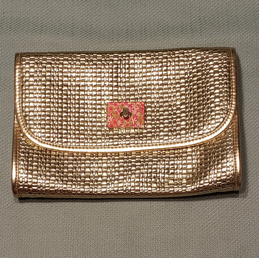 Lily Pulitzer gold clutch